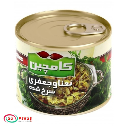 کنسرو نعناع و جعفری سرخ شده کامچین