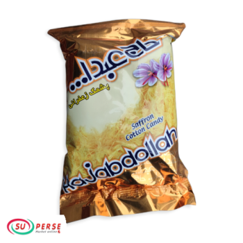 پشمک زعفرانی حاج عبدالله  ( 350 گرم)