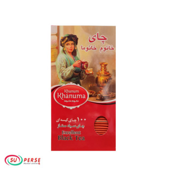 چای سیاه ممتاز کیسه ای خانوم خانوما - بسته 100 عددی