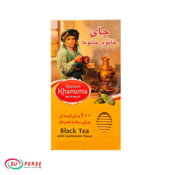 چای کیسه ای با طعم هل خانوم خانوما - بسته 100 عددی